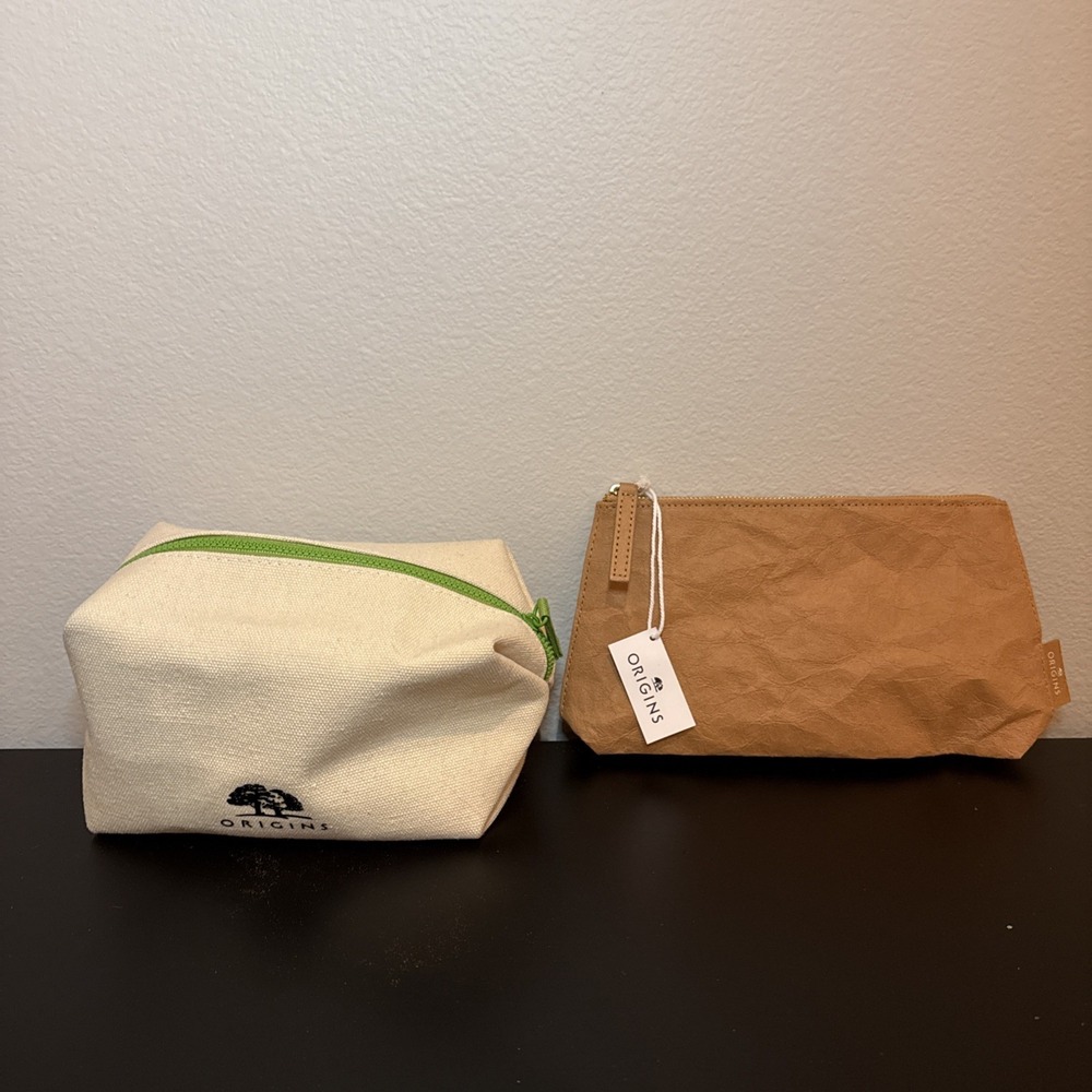 Lot Of 2 Origins Makeup Bags Both Unused, 1 NWT